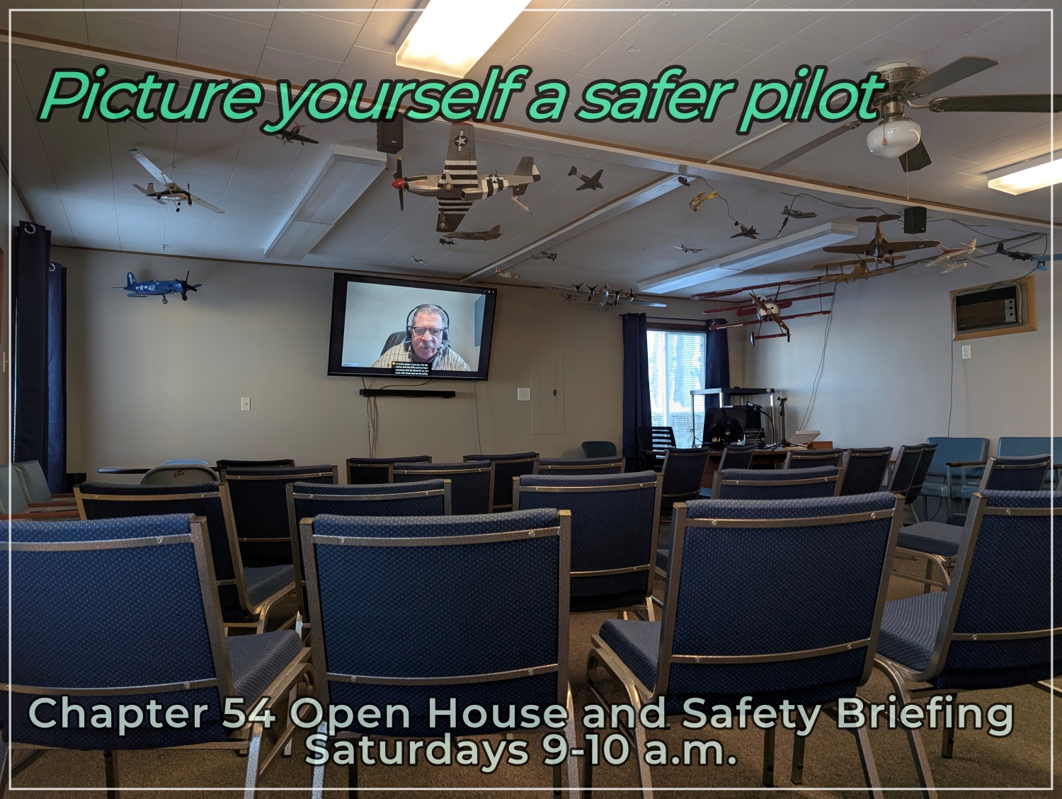 Come to the Chapter 54 Open House and Safety Seminars, Saturdays 9-10 a.m.