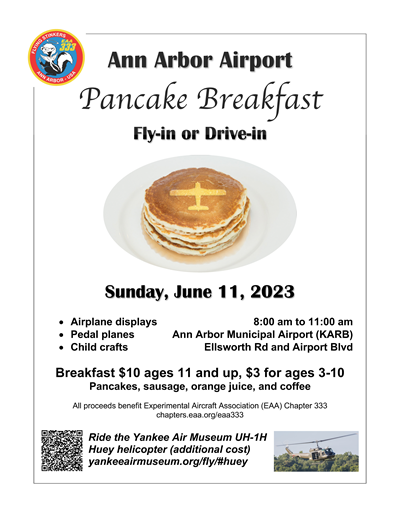 EAA 333 Pancake Breakfast June 11, 2023