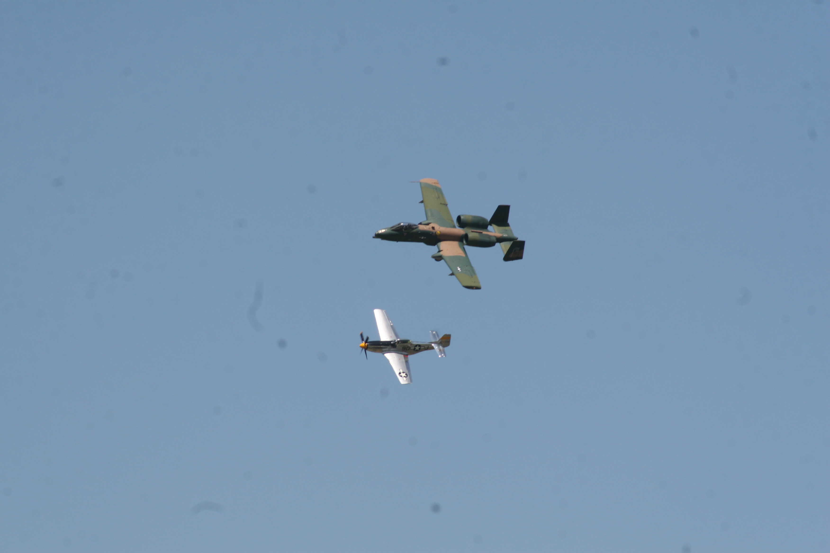 Warthog and mustang heritage flight