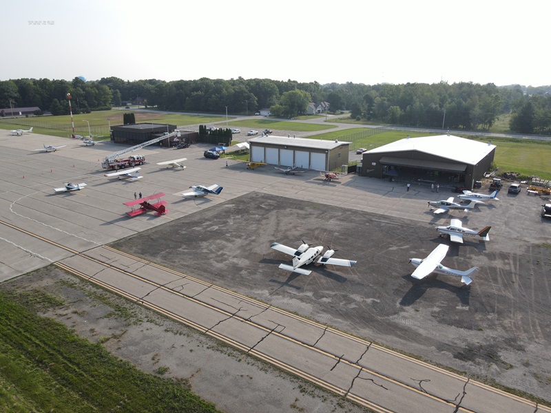 Aerial View of Menominee Airport day display