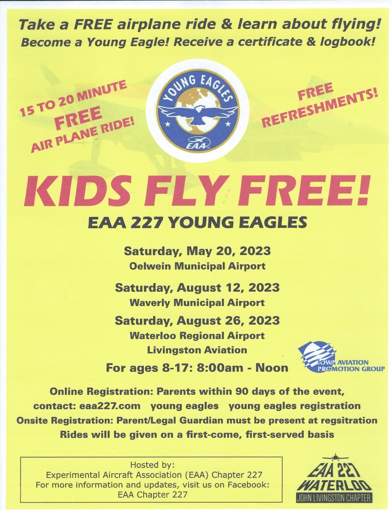 Young Eagles Kids Fly Free!