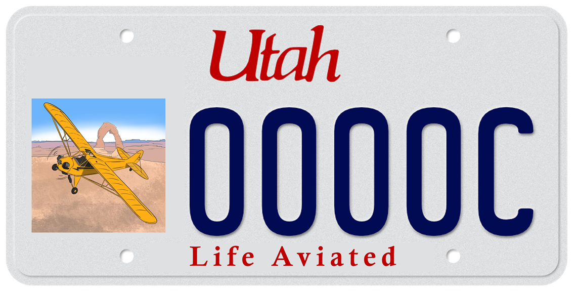 Utah Aviation License Plate