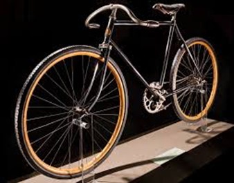 The Wright Brothers were bicycle designers, builders and repairmen in Dayton, Ohio from 1892-1904.  They used their profits to build gliders and airplanes. In fact they estimated it cost $1,000 to build the first plane and engine (which would be $36,000 today.)  They made two bicycle models the “Van Cleve” named after their Great -Great-Grandmother Catharine Van Cleve Thompson, sold for $65 and the St Clair, named after the first Governor the Ohio Territory, sold for $40.  In total they made 180 bikes and today there are only 5 priceless survivors, located in museums.
