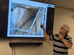 Dale Seitzer describes fuselage construction of his Sky Ranger airplane during a meeting of EAA Chapter 54 on September 9, 2024.