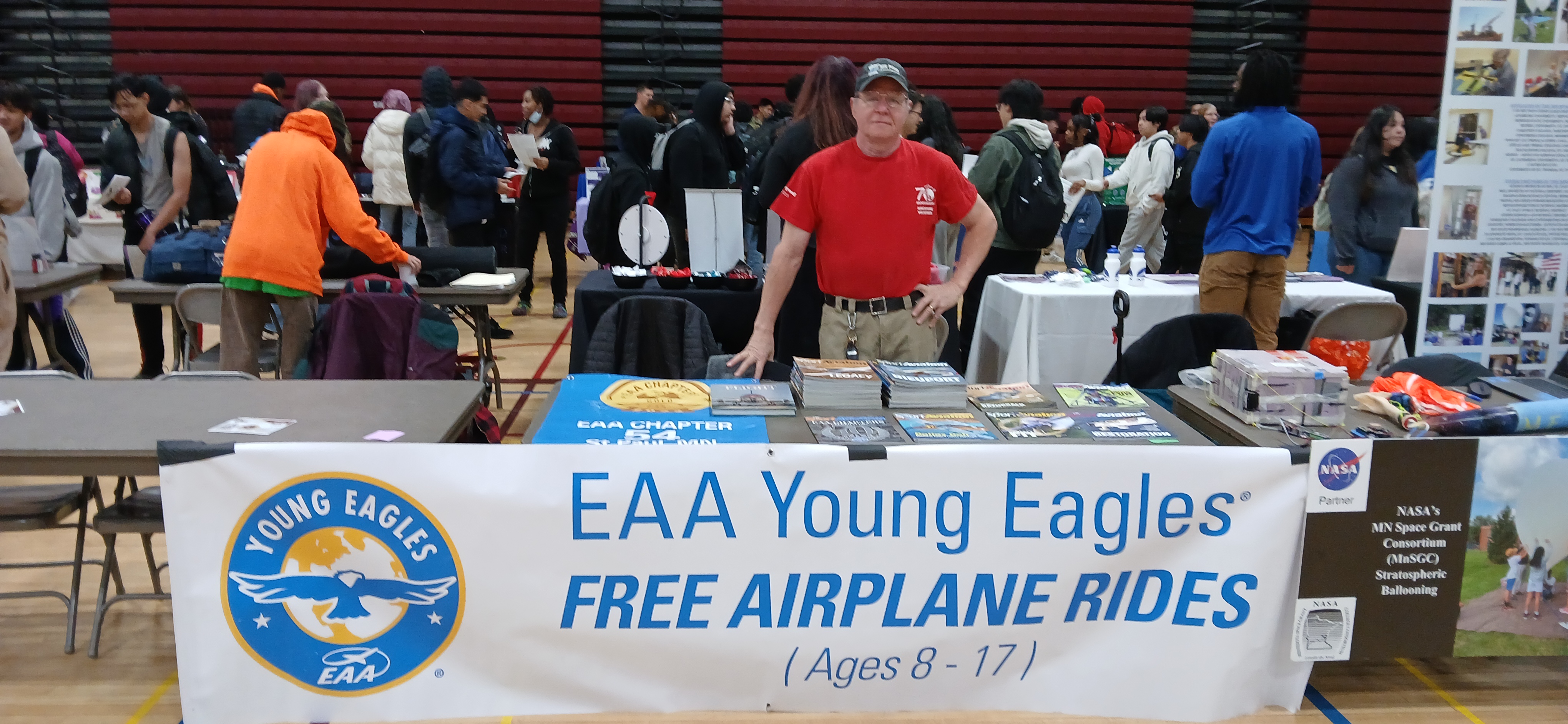 Gregg Adler shown at the Johnson High career day