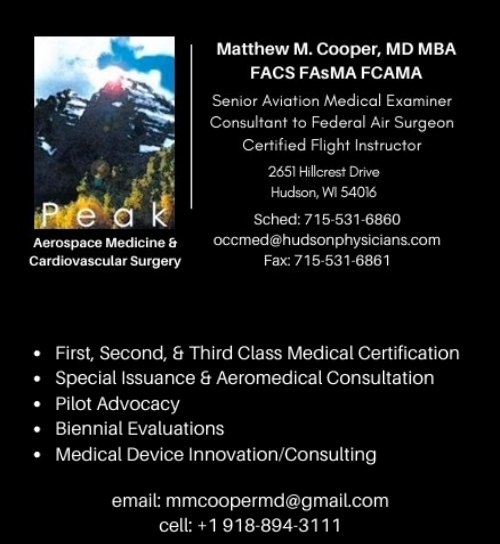 Dr. Matt Cooper provides aeromedical services