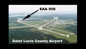 EAA 908 hangar and club house location on KFPR
